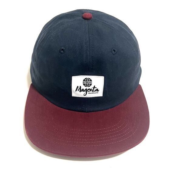 BUTTER GOODS 5 Panel Cap Hat Burgundy & Navy Adjustable Strap USA Made NWOT - Picture 1 of 6